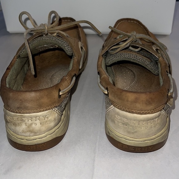 Sperry Top Sider Songfish leather woman’s lace up loafers sz 7 M linen oat - Picture 5 of 10